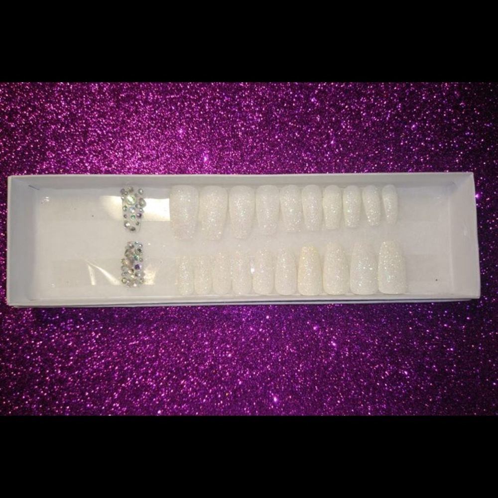 Unicorn Sparkle Long Coffin Press on Nails